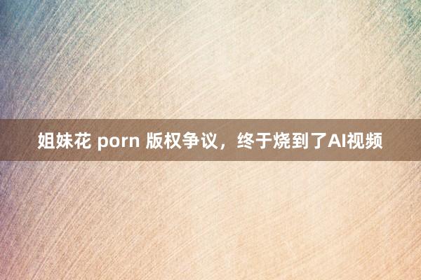 姐妹花 porn 版权争议，终于烧到了AI视频