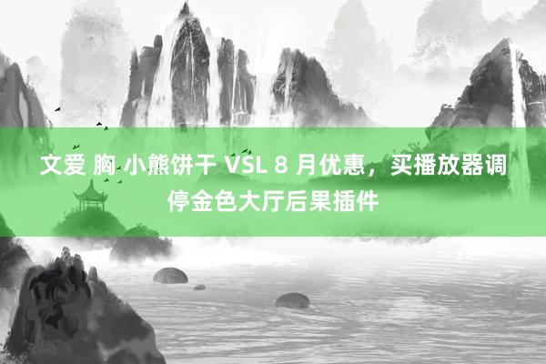 文爱 胸 小熊饼干 VSL 8 月优惠，买播放器调停金色大厅后果插件